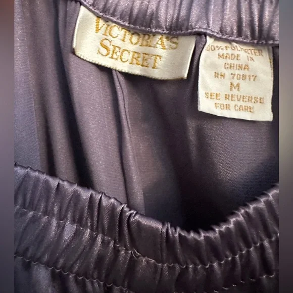 Vintage Victorias Secret Elegant “Satin”Pajama Set in Mauve Size Medium - Picture 5 of 11